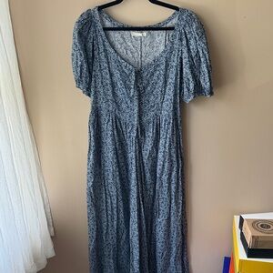 Doen Blue Floral Maxi Dress